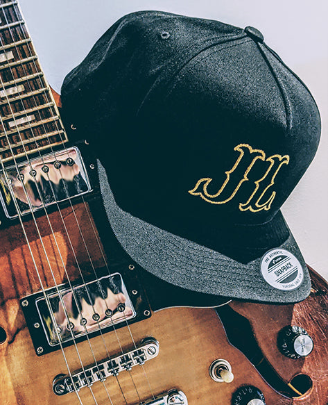 Unisex Black Snap Back Hat w/ Gold Bling Bling JL